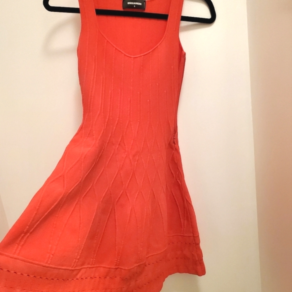 Dsquared2  Elegant Preppy Short Dress, Coral Pink S/P